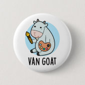 Van Goat Funny Artist Pun Button (Vorderseite)