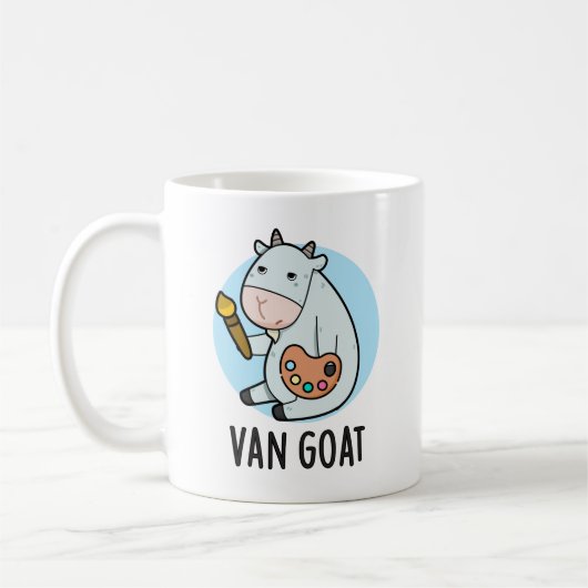 Van Goat Funny Artist Pun Kaffeetasse (Links)