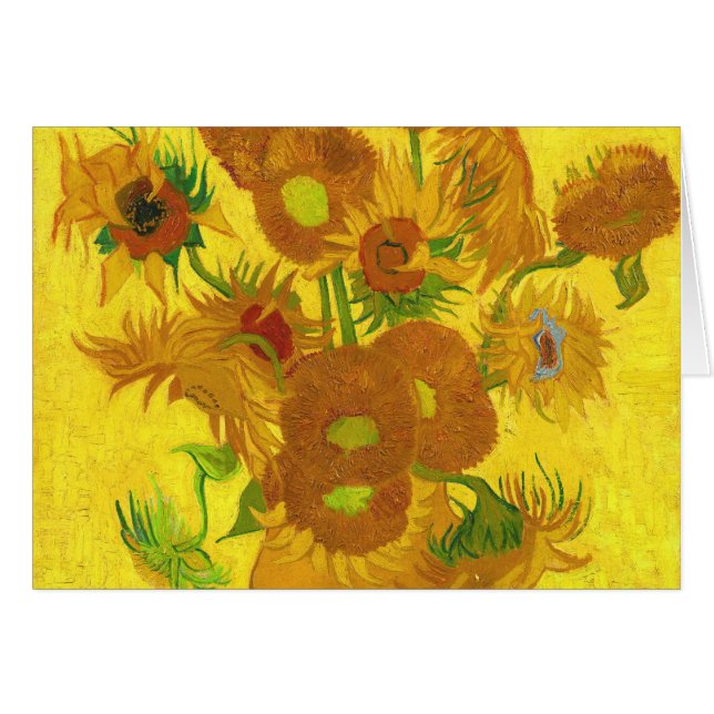 Van Gogh 15 Sonnenblumen in einer Vase der Kunst (Vorderseite (Horizontal))