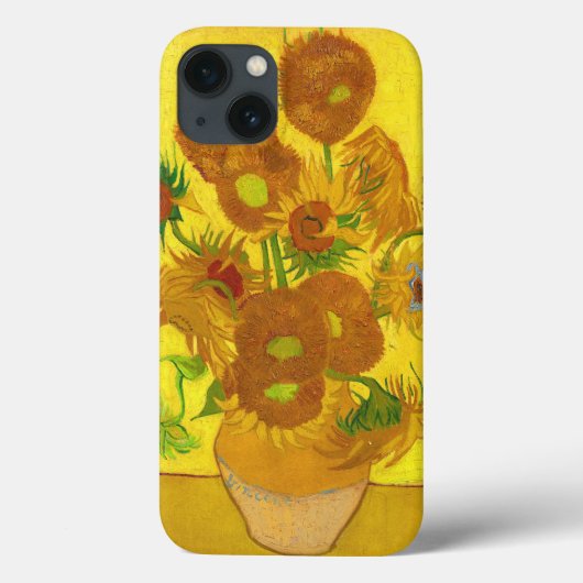 Van Gogh 15 Sonnenblumen in einer Vase der Kunst Case-Mate iPhone Hülle (Rückseite)