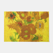 Van Gogh 15 Sonnenblumen in einer Vase der Kunst Fußmatte (Vorderseite)