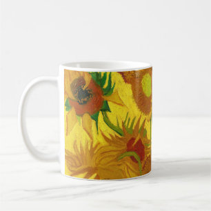 Van Gogh 15 Sonnenblumen in einer Vase der Kunst Kaffeetasse