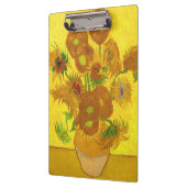 Van Gogh 15 Sonnenblumen in einer Vase der Kunst Klemmbrett (Links)