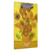 Van Gogh 15 Sonnenblumen in einer Vase der Kunst Klemmbrett (Rechts)