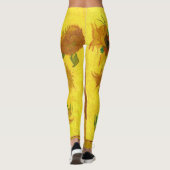Van Gogh 15 Sonnenblumen in einer Vase der Kunst Leggings (Rückseite)