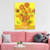 Van Gogh 15 Sonnenblumen in einer Vase der Kunst Leinwanddruck (Insitu (Wohnzimmer))