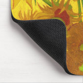 Van Gogh 15 Sonnenblumen in einer Vase der Kunst Mousepad (Ecke)