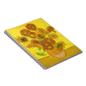 Van Gogh 15 Sonnenblumen in einer Vase der Kunst Notizblock (Rechte Seite)