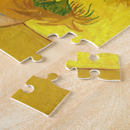Van Gogh 15 Sonnenblumen in einer Vase der Kunst Puzzle (Seite)