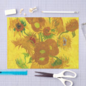 Van Gogh 15 Sonnenblumen in einer Vase der Kunst Seidenpapier (Handwerk)