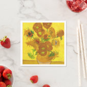 Van Gogh 15 Sonnenblumen in einer Vase der Kunst Serviette (Beispiel)