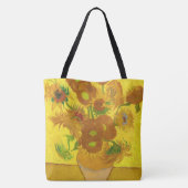 Van Gogh 15 Sonnenblumen in einer Vase der Kunst Tasche (Rückseite)
