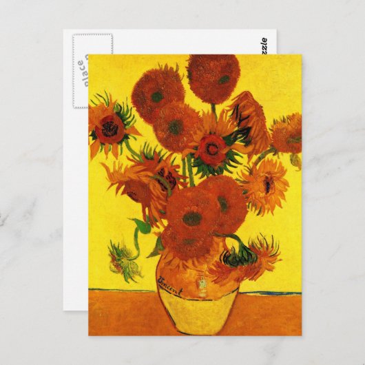 Van Gogh 15 Sonnenblumen Postkarte