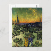 Van Gogh: Abend Promenade Postkarte (Vorne/Hinten)