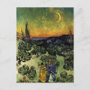 Van Gogh: Abendspaziergang Postkarte