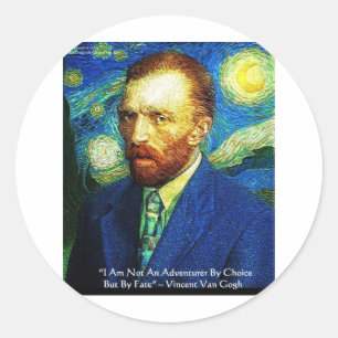 Van Gogh "Adventurer by Fate" gibt T-Shirts Tasse Runder Aufkleber