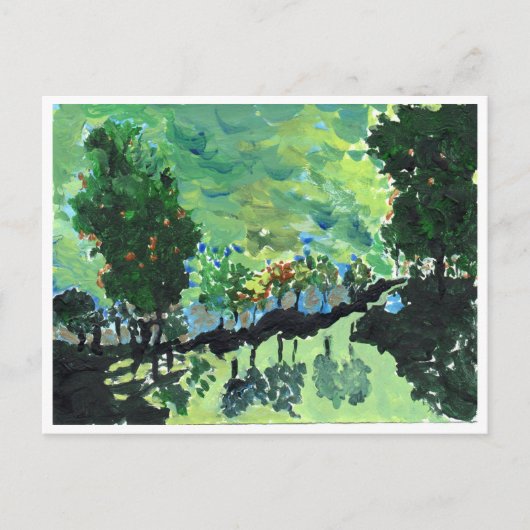 Van-Gogh-ähnliche Landschaft-Postkarte Postkarte (Vorderseite)