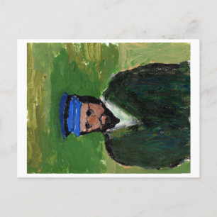 Van Gogh-ähnliche Porträtkarte Postkarte