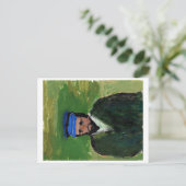 Van Gogh-ähnliche Porträtkarte Postkarte (Stehend Vorderseite)