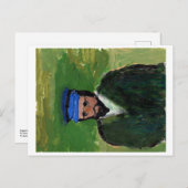 Van Gogh-ähnliche Porträtkarte Postkarte (Vorne/Hinten)