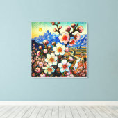 Van Gogh Almond Blossom Big Blume Leinwanddruck (Insitu (Holzboden))
