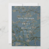 Van Gogh Almond Blossom Floral Wedding Save The Date (Rückseite)