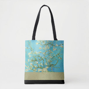 Van Gogh Almond Blossom Gold Schwarz Tasche