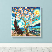 Van Gogh Almond Blossom Landschaftsmoon Leinwanddruck (Insitu (Holzboden))