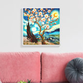 Van Gogh Almond Blossom Landschaftsmoon Leinwanddruck (Insitu (Wohnzimmer))