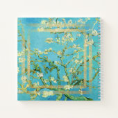 Van Gogh Almond Blossom mit Goldstaub Notizblock (Rückseite)