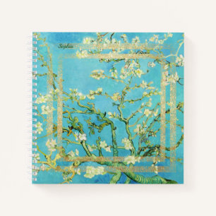 Van Gogh Almond Blossom mit Goldstaub Notizblock