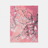 Van Gogh Almond Blossom pfirsich pink Fleecedecke (Vorderseite)