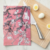 Van Gogh Almond Blossom pfirsich pink Geschirrtuch (Viertel Falte)