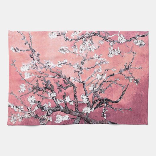 Van Gogh Almond Blossom pfirsich pink Geschirrtuch (Horizontal)