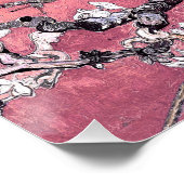 Van Gogh Almond Blossom pfirsich pink Poster (Ecke)