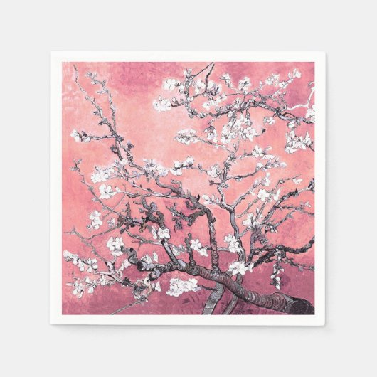 Van Gogh Almond Blossom pfirsich pink Serviette (Vorderseite)