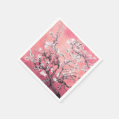 Van Gogh Almond Blossom pfirsich pink Serviette (Ecke)