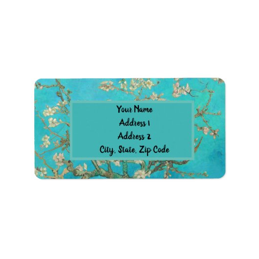 Van Gogh Almond Blossoms Adressaufkleber (Vorne)