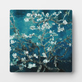 Van Gogh Almond Blossoms Dark Aquamarin Fotoplatte (Vorderseite)