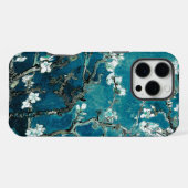 Van Gogh Almond Blossoms Dark Aquamarin iPhone Hülle (Rückseite (Horizontal))