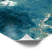 Van Gogh Almond Blossoms Dark Aquamarin Poster (Ecke)