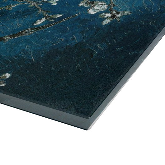 Van Gogh Almond Blossoms Dark Aquamarin Schneidebrett (Ecke)