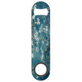 Van Gogh Almond Blossoms Dark Aquamarin Speed Flaschenöffner (Vorderseite)