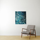 Van Gogh Almond Blossoms Dark Aquamarin Wandteppich (Beispiel)