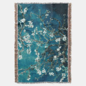 Van Gogh Almond Blossoms: Dunkel Aquamarin Decke (Vorderseite Vertikal)