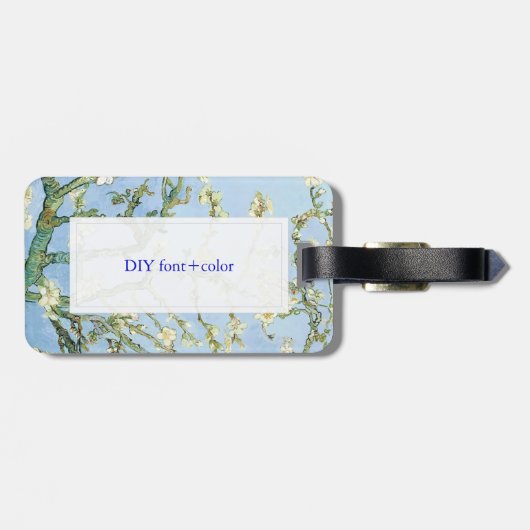 Van Gogh Almond Blossoms Gepäckanhänger (Rückseite horizontal)