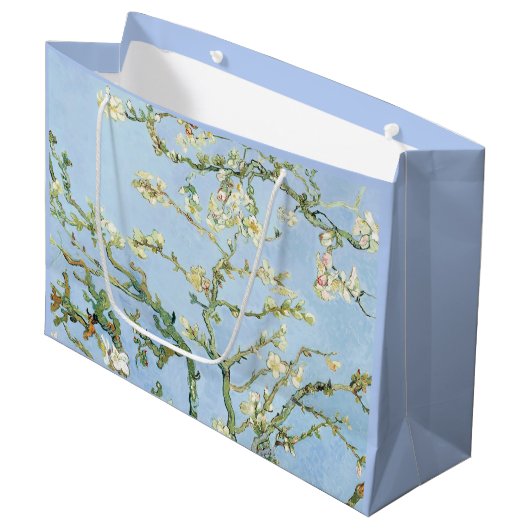 Van Gogh Almond Blossoms Große Geschenktüte (Vorderseite Schrägansicht)