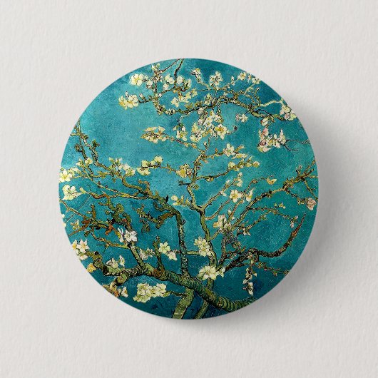 Van Gogh Almond Blossoms Klassischer Impressionism Button (Vorderseite)