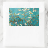 Van Gogh Almond Blossoms Klassischer Impressionism Rechteckiger Aufkleber (Tasche)