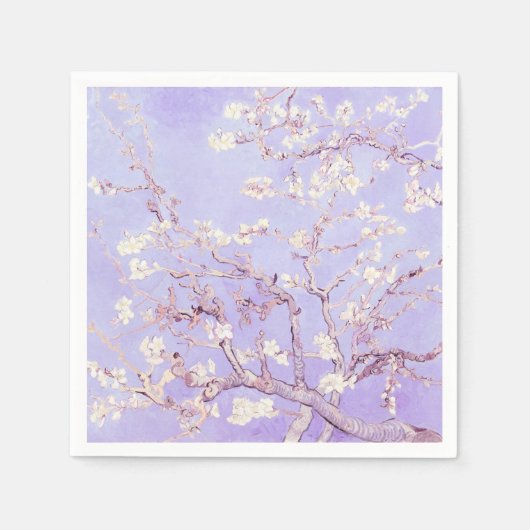 Van Gogh Almond Blossoms Lavender Serviette (Vorderseite)